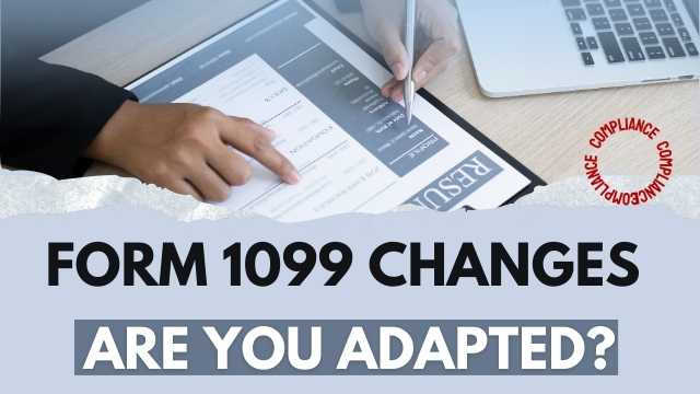 FORM 1099 CHANGES