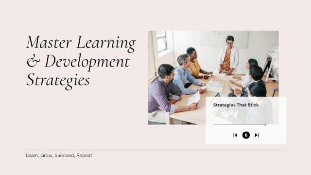Master Learning & Development Strategies